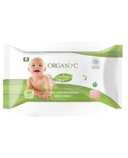 100% Organic Cotton Baby Wipes – 60 Pcs