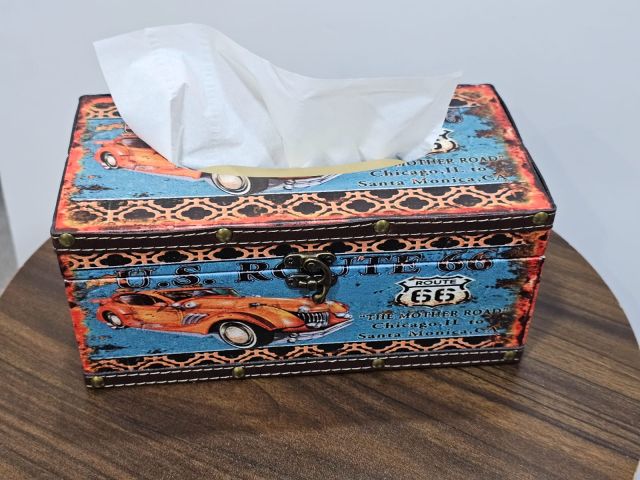 عدد 4 علبة منديل Route 66 الكلاسيكي