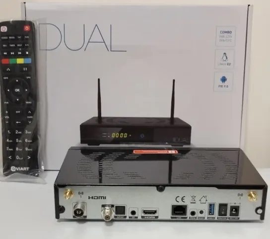 Qviart DUAL 4K UHD LINUX Enigma 2 + Android 9.0 DVB-S2X+T2/C H.26 3