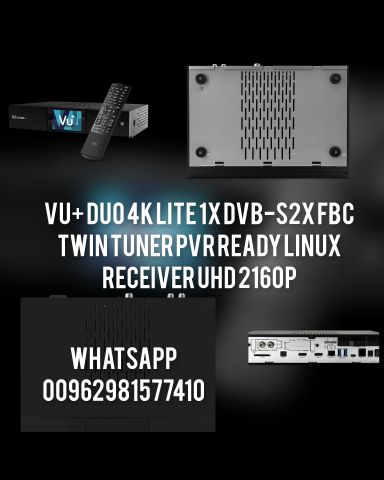 VU+ Duo 4K Lite 1x DVB-S2X FBC Twin / 1x DVB-C FBC Tuner PVR read 4