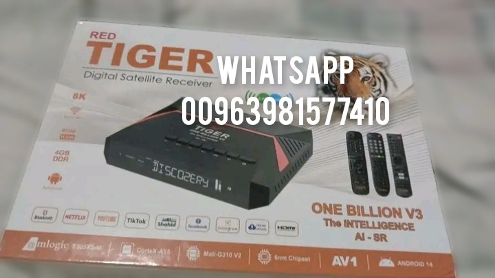 TIGER ONE BILLION V3 The INTELLIGENCE AI-SR 8K ANDROID 14 3