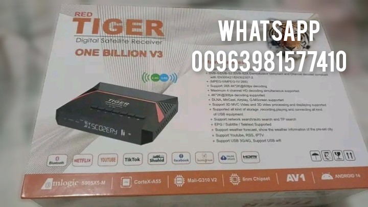 TIGER ONE BILLION V3 The INTELLIGENCE AI-SR 8K ANDROID 14 4